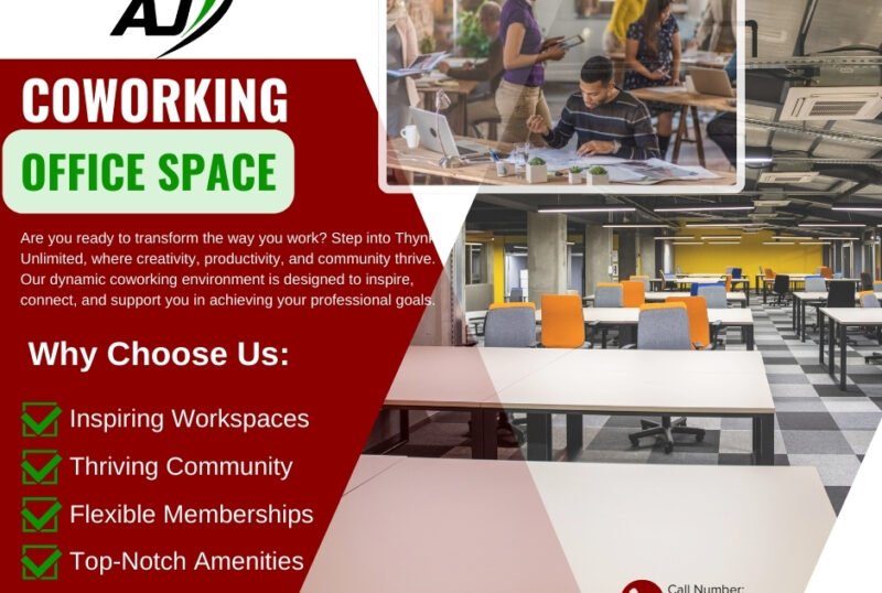 White and Blue Modern Coworking Office Space Instagram Post (1)